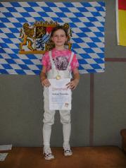 Nina Kirchberger VfL Kaufering,Schwbische  Meisterschaft 2013 im Florett Fechten Kaufbeuren